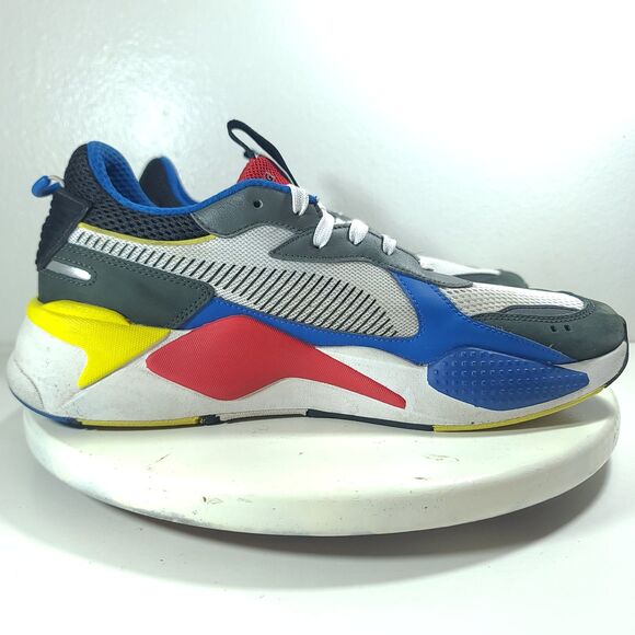 PUMA RS-X Toys Men Sz 12 Sneaker Shoe White Yellow Red Black Suede 369449-02 EUC - Picture 5 of 16